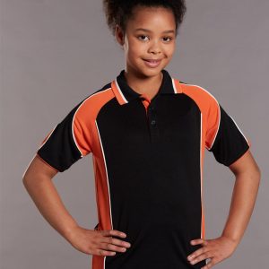 Kid's Cooldry Contrast Polo With Sleeve Panel