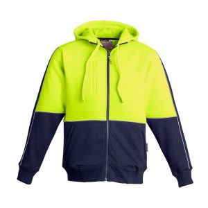 Mens Hi Vis Full Zip Hoodie
