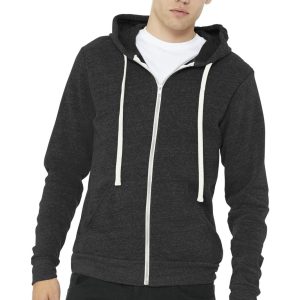 BELLA+CANVAS Unisex Triblend Sponge Fleece Full-Zip Hoodie