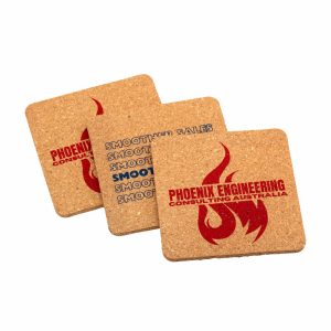 Customised/ Branded Reusable & Compostable Cork Square Coasters