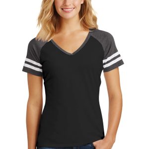 District Made Ladies Game V-Neck Tee