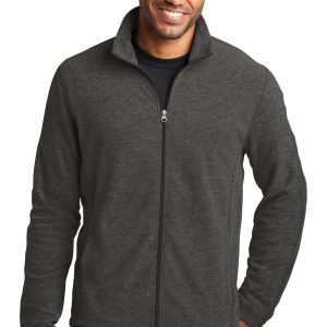 Port Authority Heather Microfleece Full-Zip Jacket