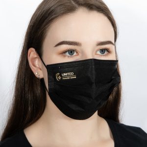 Black Disposable Paper Face Masks