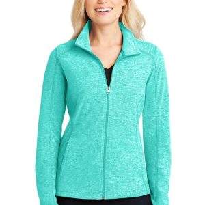 Port Authority Ladies Heather Microfleece Full-Zip Jacket