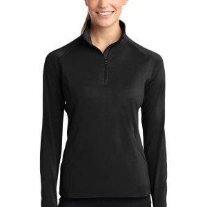 Sport-Tek Ladies Sport-Wick Stretch 1/2-Zip Pullover