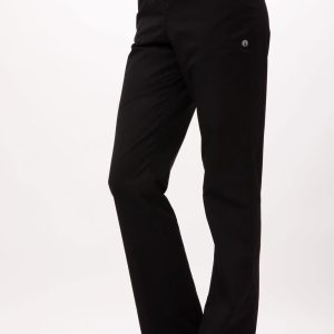 Lightweight Slim Women's Chef Pants Black