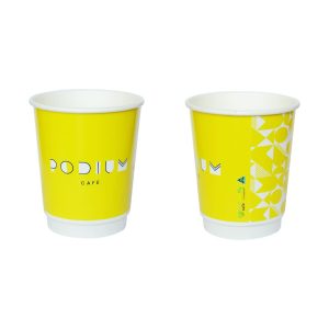 8oz Biodegradable and Compostable, Double Wall Customised/Branded Cups