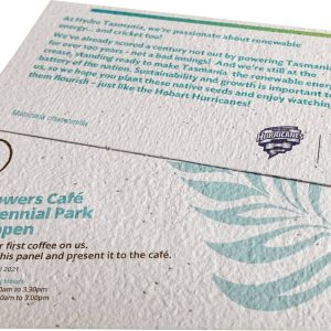 Seed paper flyer