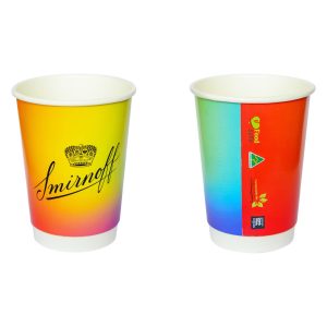 12oz Biodegradable and Compostable, Double Wall Customised/Branded Cups