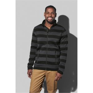 Men's Active Striped Fleece Jacket